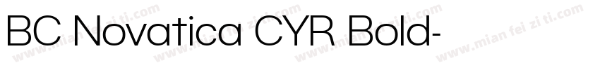 BC Novatica CYR Bold字体转换